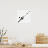 Gevist staaf en haspel poster (Keuken)