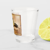 Gevist staaf haspel en lokken gepersonaliseerd shot glas (Rechts)