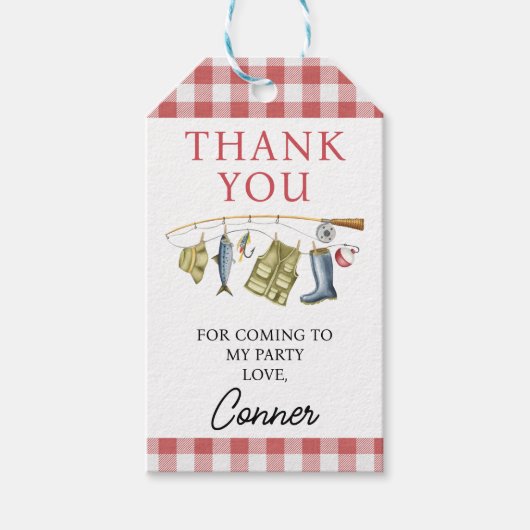  Gevist staaf O-Fish-Ally Een 1e Verjaardag Cadeaulabel (Voorkant)