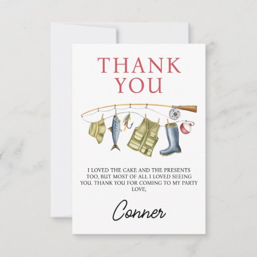  Gevist staaf O-Fish-Ally Een Verjaardag Bedankkaart (Voorkant)