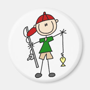 Gevist Stick figuur magneet