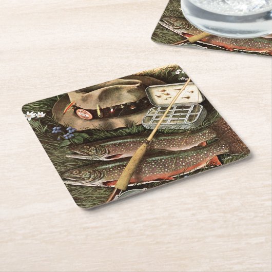 Gevist stilleven kartonnen onderzetters (Schuin)