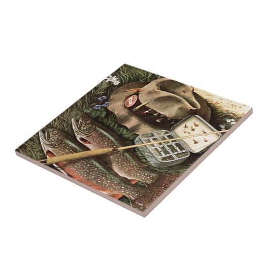 Gevist stilleven tegeltje (Zijkant)