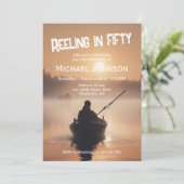 Gevist Sunrise Fisherman 50e verjaardag Kaart (Staand voorkant)