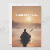 Gevist Sunrise Fisherman 50e verjaardag Kaart (Achterkant)