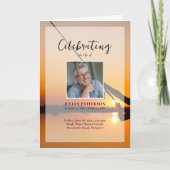 Gevist Sunset Foto's Viering van het leven Begrafe Programma (Voorkant)