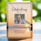 Gevist Sunset Foto's Viering van het leven Begrafe Programma