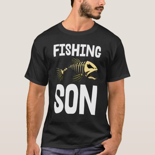 Gevist T-shirt Skeleton Fish Bone T - shirts Sharp (Voorkant)