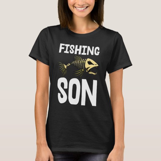 Gevist T-shirt Skeleton Fish Bone T - shirts Sharp (Voorkant)