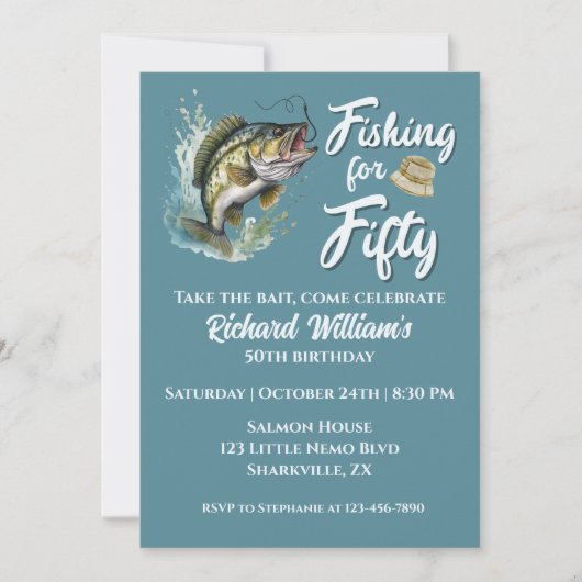  Gevist thema 50ste verjaardagsfeest Kaart (Voorkant)