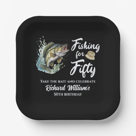  Gevist thema 50ste verjaardagsfeest Papieren Bordje (Voorkant)