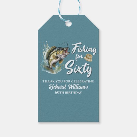 Gevist thema 60e verjaardagsfeest Cadeaulabel (Voorkant)