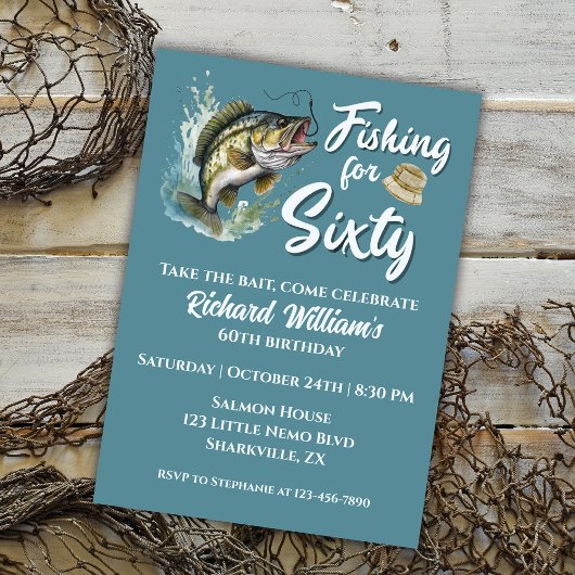  Gevist thema 60e verjaardagsfeest Kaart