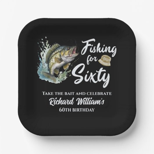 Gevist thema 60e verjaardagsfeest Papieren Bordje (Voorkant)