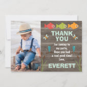 Gevist thema foto bedankkaart kaart (Voorkant)