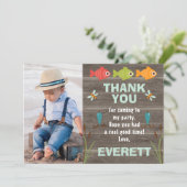 Gevist thema foto bedankkaart kaart (Staand voorkant)