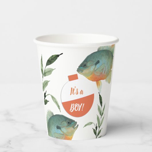 Gevist thema Het Baby shower van een jongen Papieren Bekers (Achterkant)