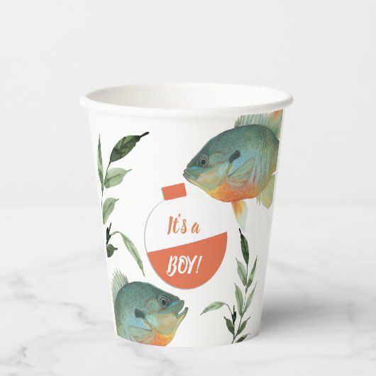 Gevist thema Het Baby shower van een jongen Papieren Bekers (Voorkant)