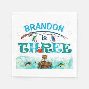 Gevist thema O-fish-ally 3e verjaardagsfeest Servet