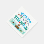 Gevist thema O-fish-ally 3e verjaardagsfeest Servet (Hoek)