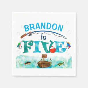 Gevist thema O-fish-ally 5e verjaardagsfeest Servet