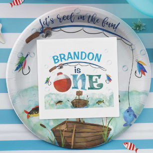 Gevist thema O-vis-ally 1e verjaardagsfeestje Servet