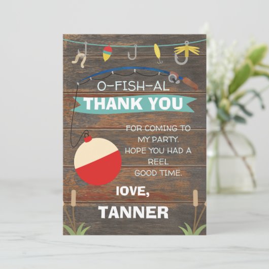 Gevist thema verjaardagskaart kaart (Staand voorkant)