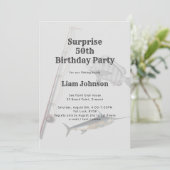 Gevist thema volwassen man verjaardagsfeestje kaart (Staand voorkant)