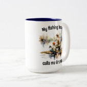 Gevist Tweekleurige Koffiemok (Voorkant rechts)