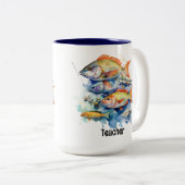 Gevist Tweekleurige Koffiemok (Voorkant rechts)