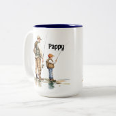 Gevist Tweekleurige Koffiemok (Voorkant links)