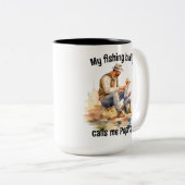 Gevist Tweekleurige Koffiemok (Voorkant rechts)