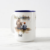 Gevist Tweekleurige Koffiemok (Voorkant links)