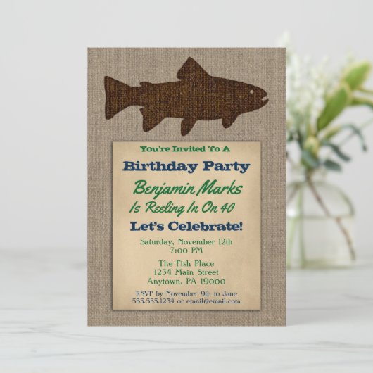 Gevist Uitnodiging op zaterdag Uitnodiging voor vo (Staand voorkant)