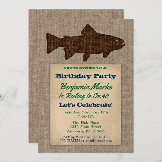 Gevist Uitnodiging op zaterdag Uitnodiging voor vo (Voorkant / Achterkant)