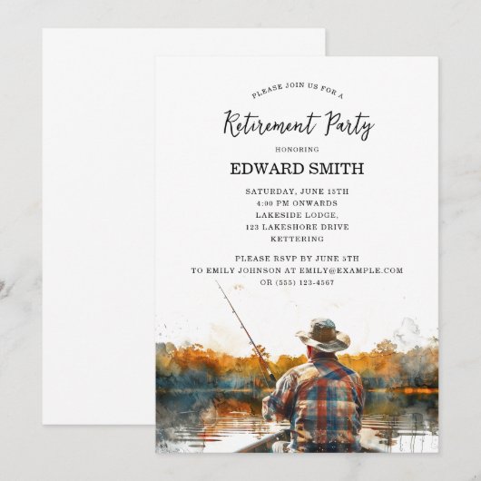 Gevist Uitnodiging voor gepensioneerden (Voorkant / Achterkant)