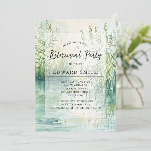 Gevist Uitnodiging voor gepensioneerden (Staand voorkant)