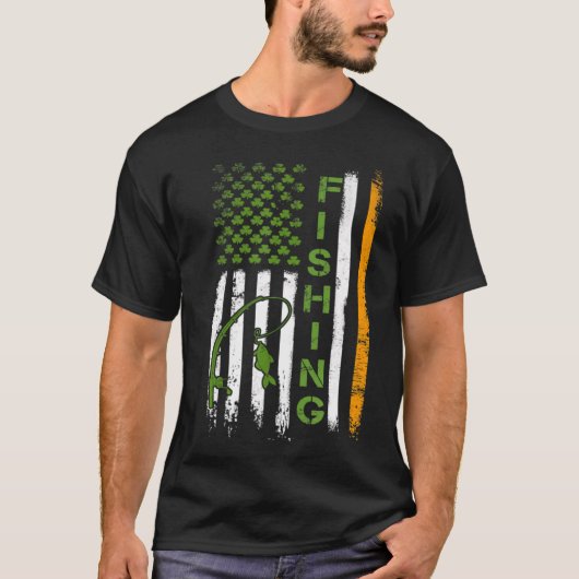 Gevist US Flag Saint Patricks Day Gevist T-shirt (Voorkant)