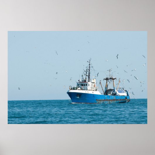 Gevist vaartuig komt terug naar de haven poster (Voorkant)