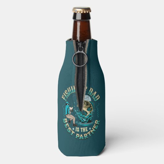 Gevist vader is de beste partner flesjeskoeler (Fles Achterkant)