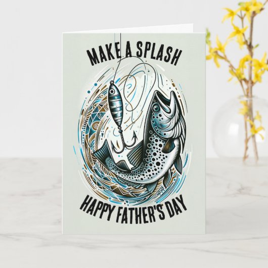 Gevist vader maakt een splash kaart (Gele Bloem)