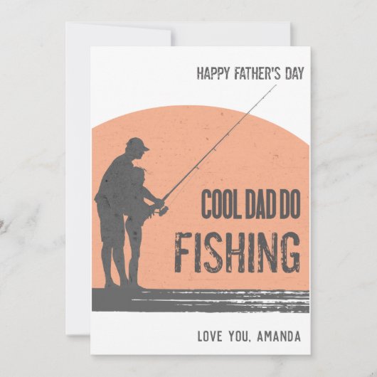Gevist Vaderdag Kaarten Oranje Visser (Voorkant)