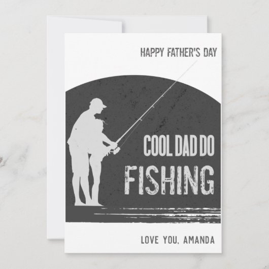 Gevist Vaderdag Kaarten Zwarte Visser (Voorkant)