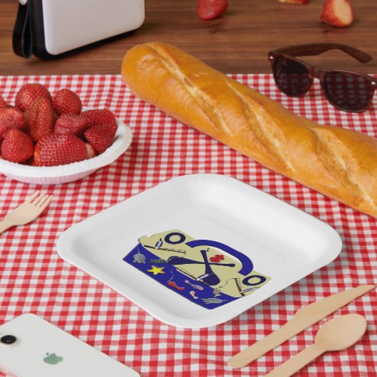 Gevist vak papieren bordje (Picknick)