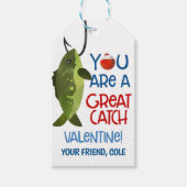 Gevist Valentijn Grote Vangst Tag Cadeaulabel (Voorkant)