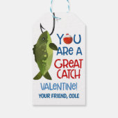 Gevist Valentijn Grote Vangst Tag Cadeaulabel (Achterkant)