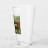 Gevist van een kano (vissers in een houten boot) glas (Links)