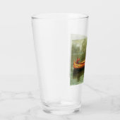 Gevist van een kano (vissers in een houten boot) glas (Rechts)