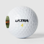 Gevist van een kano (vissers in een houten boot) golfballen (Logo)