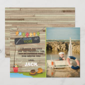 Gevist Verjaardag Dank u kaart Vist partij (Voorkant / Achterkant)